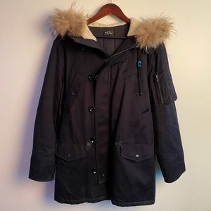 APC Parka With Tanuki Lined Fur Hood